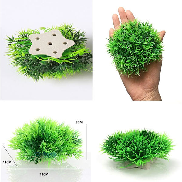 Kunstige Plastik Akvarium Planter til Kæledyr, Medium/L, Guldfisk, Vandlandskab, Bonsai, Bambus/Fyr (Bonsai Sæt)