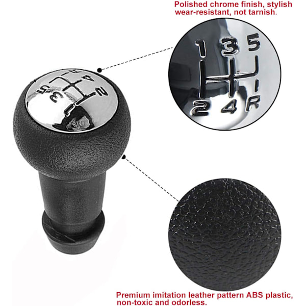 Växelspaksknopp för PEUGEOT 106 107 205 206 207 306 307 308 405 406 407 607 /CITROEN C2 C3 C4 (1)