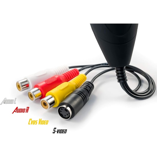Video Grabber VHS Analog Digital Version 2022 | Windows 11+ Ny programvara | USB 2.0 Capture VHS Converter | Konvertera gamla videoband till Mpeg Digital Fo