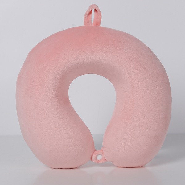 Light Pink Travel Pillow,Comfortable Neck and Head Shape Specially Designed to Support the Neck and Chin for Use in Airplanes,Cars and Offices