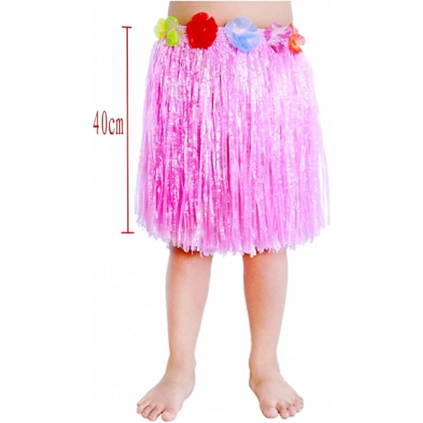 8 stk. Multifarvede Hawaiianske Silke Kunstige Blomster Fest Fancy Hula Skørt til Piger/Kvinder Hawaiiansk Luau Fest Hawaii Fest Favorit Tilbehør