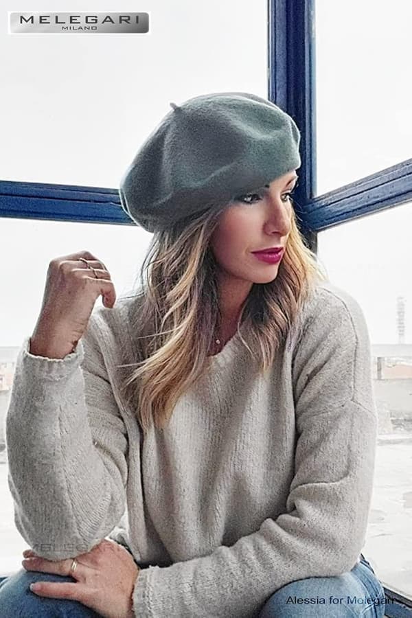 Baskerhue til kvinder | Uld | Margie Beret/Sort