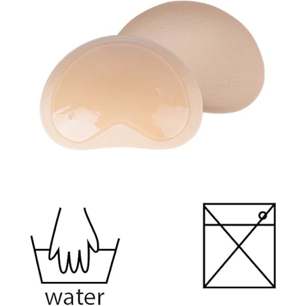 2 par självhäftande BH-inlägg i silikon, osynliga hjärtformade push-up-kuddar, bröstförstärkare, bikinifyllning för alla kupstorlekar