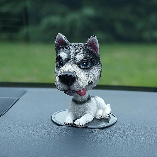 Kreativ bilpynt sød gul hund bulldog der ryster på hovedet tilbehør ornamenter stil 2