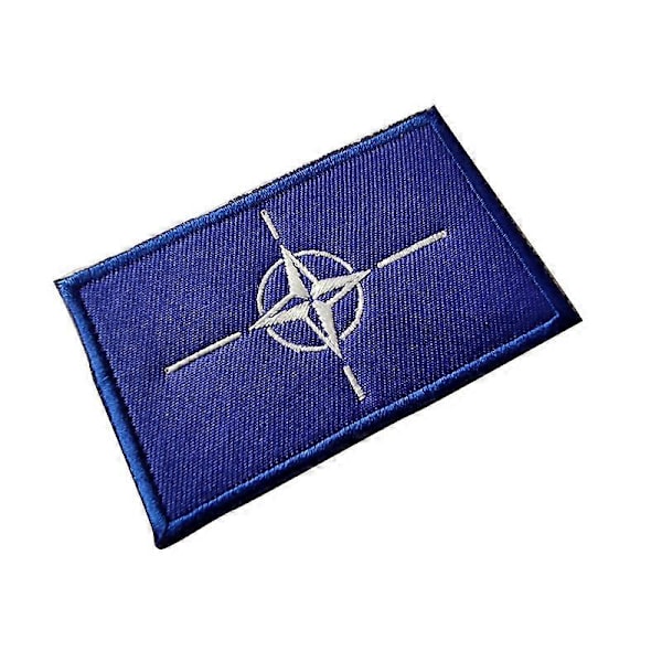 15 stk. NATO Flag Klud Patch Broderet Mærke Velcro1