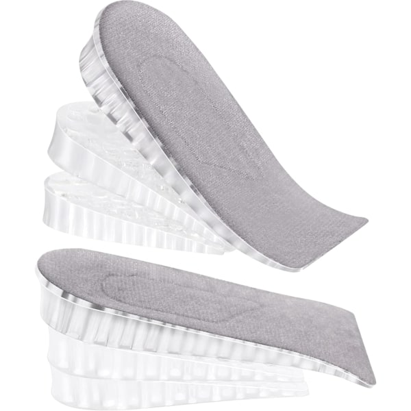 Pairs Heel Insert Height Increase Insole Silicone Invisible Insole 3 Layer Heel Support Insoles Height Shoe Pad