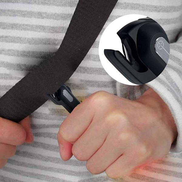 2 st nyckelringsräddningsverktyg (77*36*22mm), nyckelringsräddningsverktyg, fönsterkross, säkerhetsbältesavskärare, enkelt och snabbt att använda för bilar, bussar och andra fordon