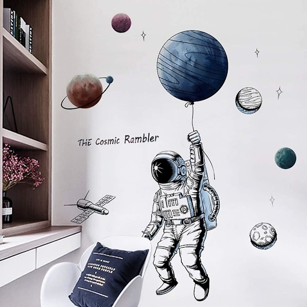 3D Astronaut Väggdekor Som Väggdekoration För Sovrum Vardagsrum Barnrum, DIY Konst Väggdekor Väggdekorationer