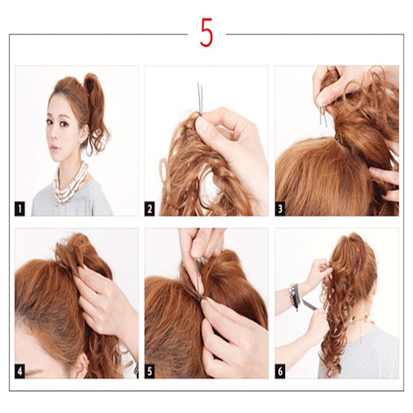 XXL Choucho Hårstykke Få Voluminøst Krøllete Chignon Lys Blond HW30