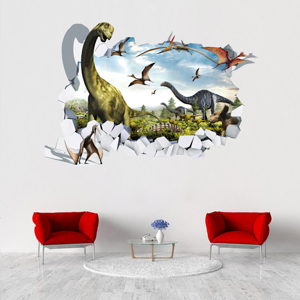 3D väggtrasig vägg dinosaurie vardagsrum sovrum barnrum korridor xuangguan dekoration målning