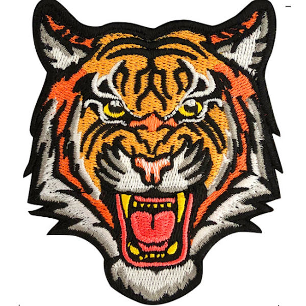 Frygtelig Bengalstribet Tiger Broderet Patch Jern-på Sy-på Patch