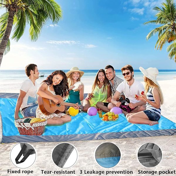 Picknickfilt Strandmatta Picknickmatta, Strandfilt Extra Stor Picknickfilt 200 x 140 cm, Kan Användas Gård Strand Utomhus Camping och