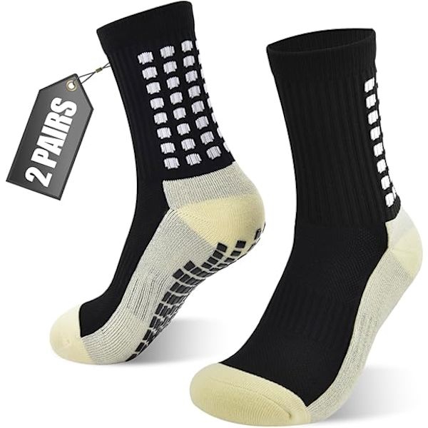 Pairs (Sort) Unisex Anti-Slip Fodboldsokker Anti-Blister Sportsokker Basketball Hockey Vandreture Trekking Åndbare Sportsokker til Mænd Kvinder
