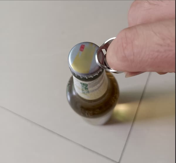 Flasköppnare i rostfritt stål, 22 mm x 8,2 mm x 1,5 mm