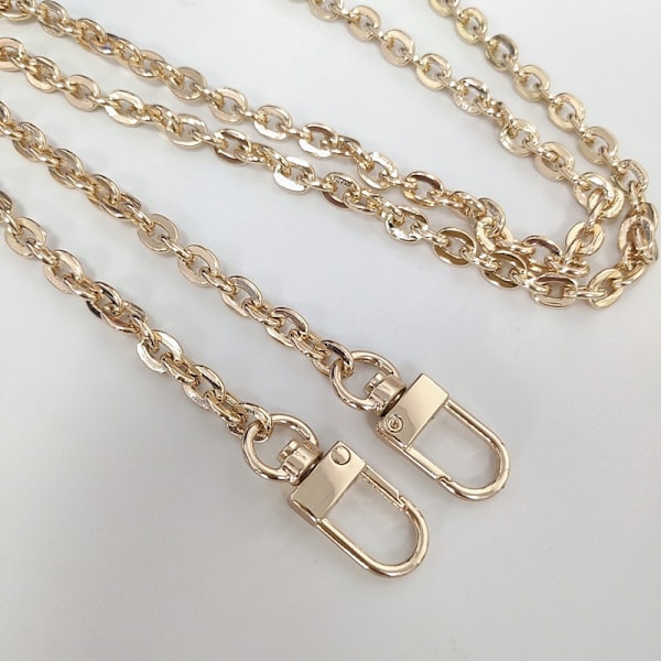 (guld, 60 cm) Mini kopparhandväskkedjor - Axelrem - Väska tillbehör - Dekoration