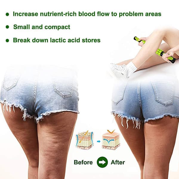 Massage Roller Terapi Deep Tissue Massage Stick - Smertelindring, Kramper, Deep Tissue og Muskelterapi, 17,5 Tommer