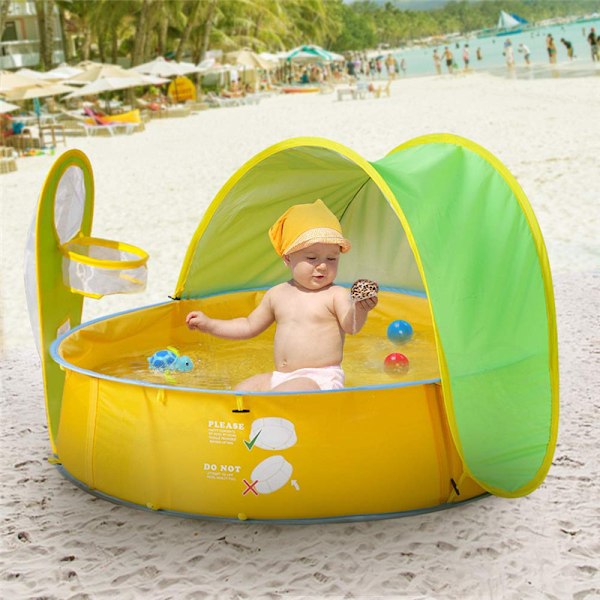 Nem at Opstille Baby Strandtelt, Bærbar Baby Strandtelt, Instant Pop Up Sports Parasol