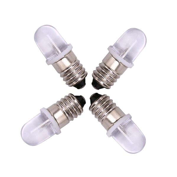 5 st E10 LED-lampor DC 3V 4.5V Instrumentlampa Indikatorlampa vit white DC4.5V