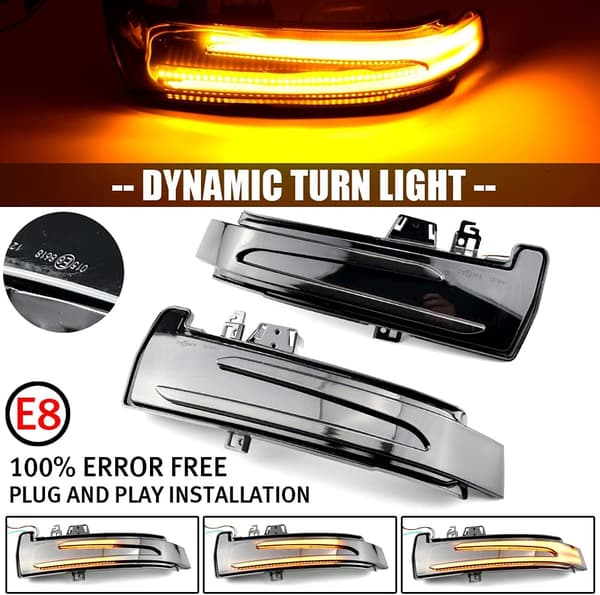 Dynamisk LED Bakspeil Blinklys Kompatibel med Be-nz (218*70*28mm)