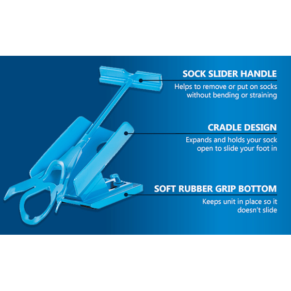 Sock Capalta Flowers Sock Slider Easy On Aid Helper Lätt på lätt i anziehen På och av verktyg