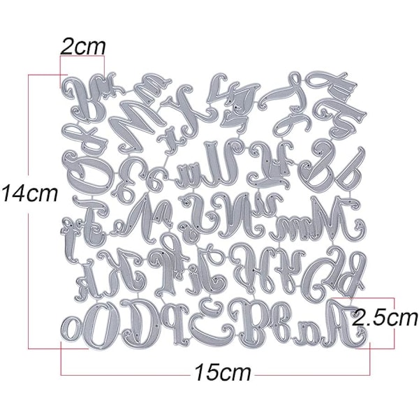 Skæreforme Alphabet Bogstav Die Cuts Scrapbooking Skæreforme Skæreform Stencils Album Bryllup Håndlavet Håndværk DIY Dekoration Papir Kort