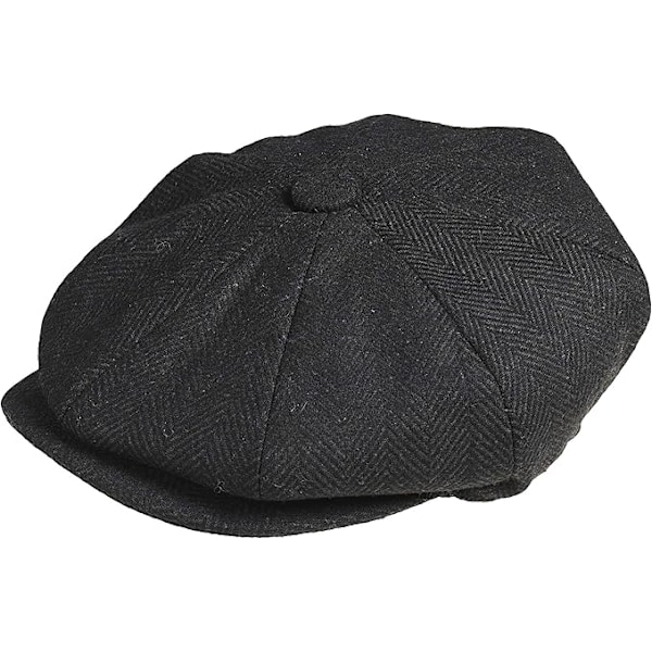 Nyhetspojke keps-Bomull flat cap