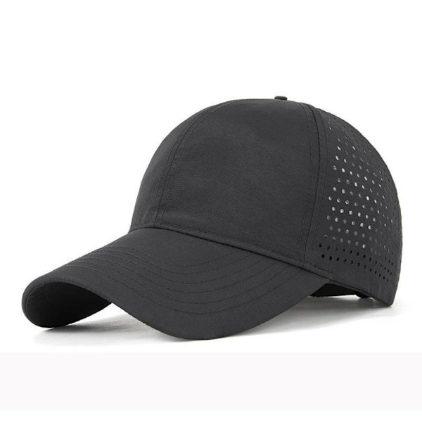 Herr Quick Dry Baseball Cap, Unisex Sportkeps - Fällbar Mesh Solskydd Lätt Andningsbar Justerbar black