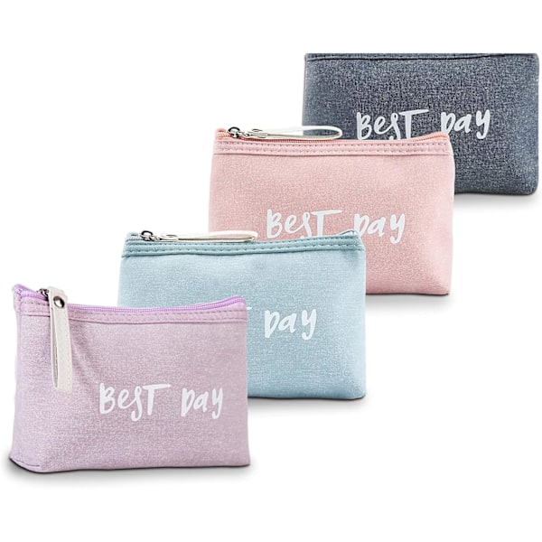 4 Pieces Pouch for Women's Handbag,Makeup Bag,Travel Makeup Pouch Small Waterproof Toiletry Bag,with Zipper,for Women,Girls,Students