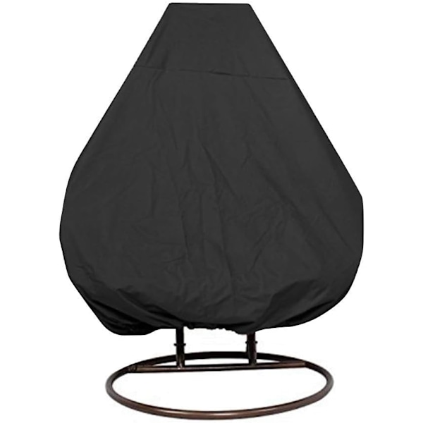Vattentätt hängande stolsöverdrag i rotting för trädgårdsmöbler - Skyddande överdrag för äggstol - Överdrag i 210D Oxford-polyester med PVC-beläggning