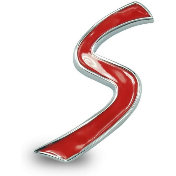 4cm bilbokstav S emblem klistermärke för Cooper F54 F55 F56 F60 R50 R52 R53 R56 Clubman Countryman fram- och bakre kåpgaller emblem klistermärke