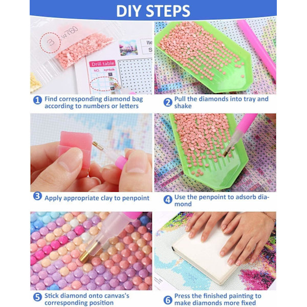 30x40cm DIY 5D Diamantmålning Kit för Barn Hjort Full Rhinestone Diamantmålning Set för Vuxna Runda Sten Diamantkonst för Heminredning Jul