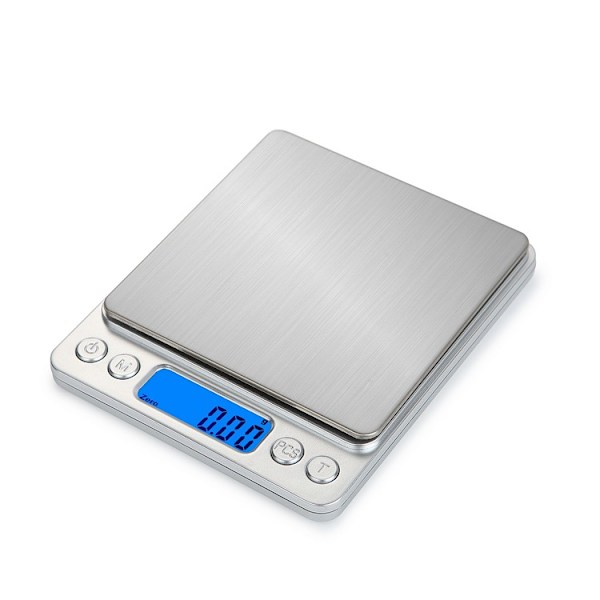 Digital Kjøkkenvekt USB Oppladbar 0,5 kg/0,01 g Digital Baking Matvekt, Presisjon Elektronisk Vektskål i Rustfritt Stål, Tare Funksjon