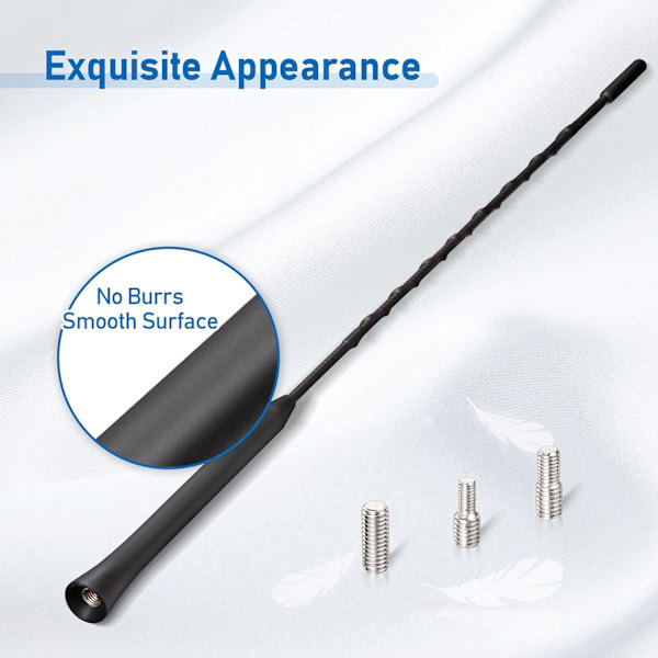 Kraftful Bilantenne FM DAB Bilradioantenne Tagantenne 40cm Universal Udskiftningsantenne med Kraftfuld FM/DAB Modtagelsesfunktion