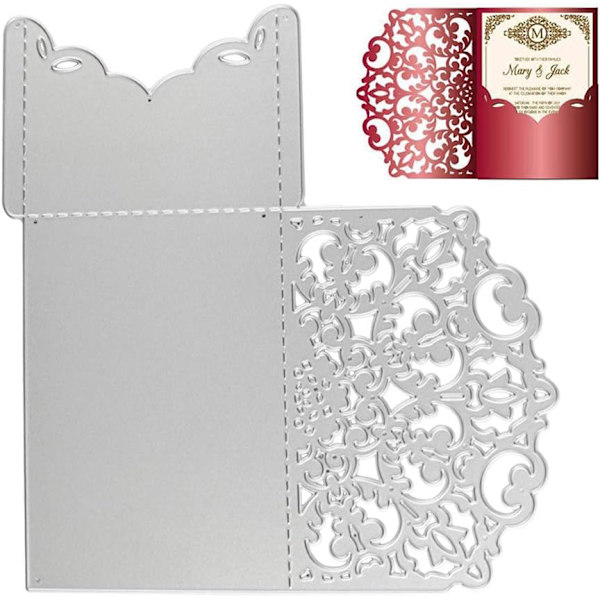Skärverktyg Scrapbooking Skärverktyg Skärverktyg Kolstål Stencil Form Kort Inbjudan Blomma Kuvert Dekoration DIY Kort för Bröllopsfest