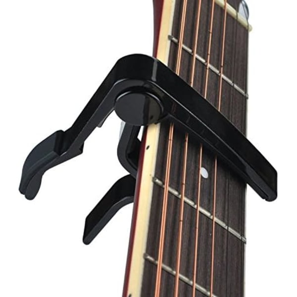 Gitarr, Alloy Guitar Capo med 5 plektrum för 6 strängar Folk Gitarr, Elektrisk och Akustisk Gitarr Ukulele, Manolin och Banjo