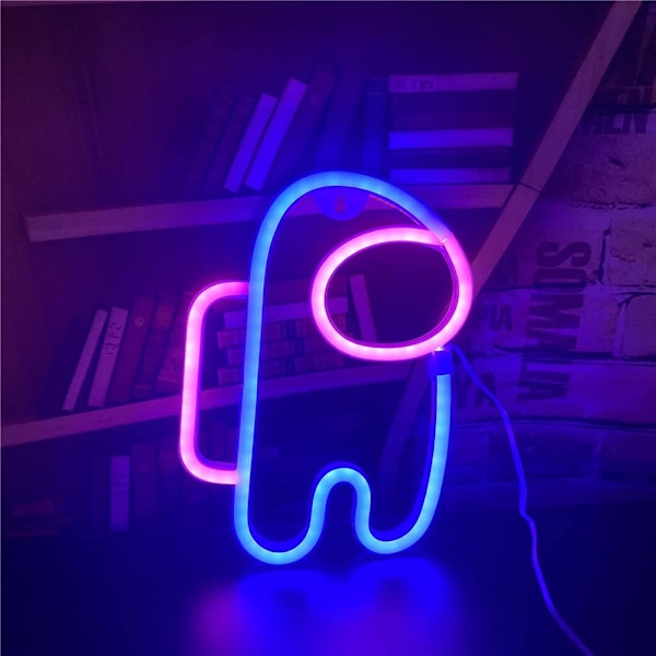 Dekorativ astronaut hängande neonljus - 16*25cm - USB eller batteridriven - för hem, sovrum, bar, restaurang, jul, födelsedagsfest