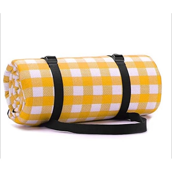 Foldable Waterproof Picnic Mat Blanket for Camping Garden,150 x 200cm Yellow