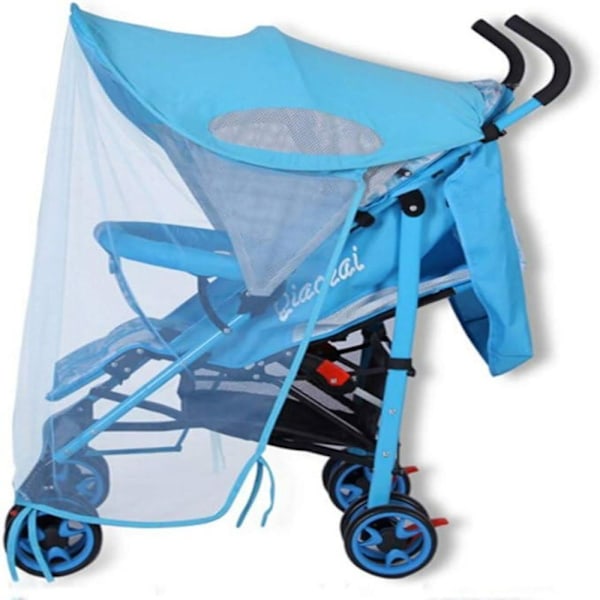Universell barnvagnssolskydd med myggnät, insektsnät, UV-beständigt babysolskydd, babysolskydd, babysolskydd, babysolskydd blue