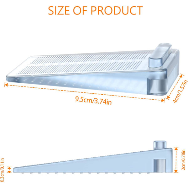 6 st Anti-Slip Golv Dörrstopp med Justerbar Höjd, Dessa kilar kan användas på en bas som Kakel, Betong, Cement, Mattor, Laminatgolv e
