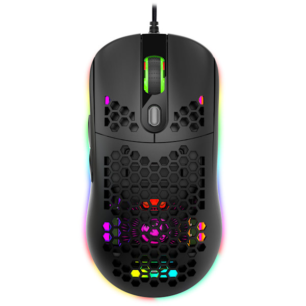 X600 spelmus, datormus med hål med kabel för spelare RGB dpi 800/1600/2400/3200/4800/6400