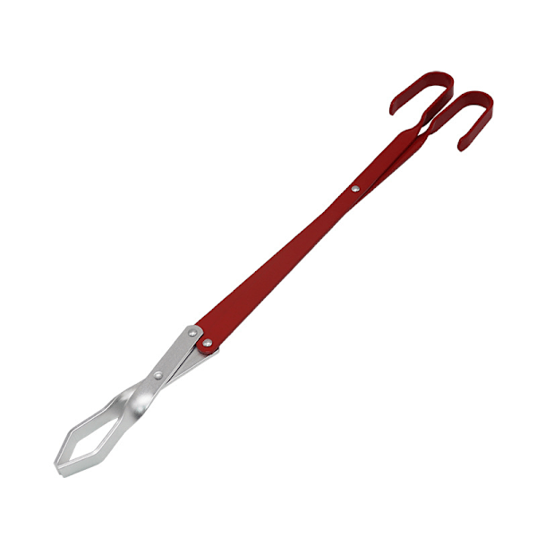 Medium Red BBQ Aluminum Carbon Clip Long Handle Charcoal Clip for Home Kitchen BBQ Barbecue Extension Clip Charcoal Clip