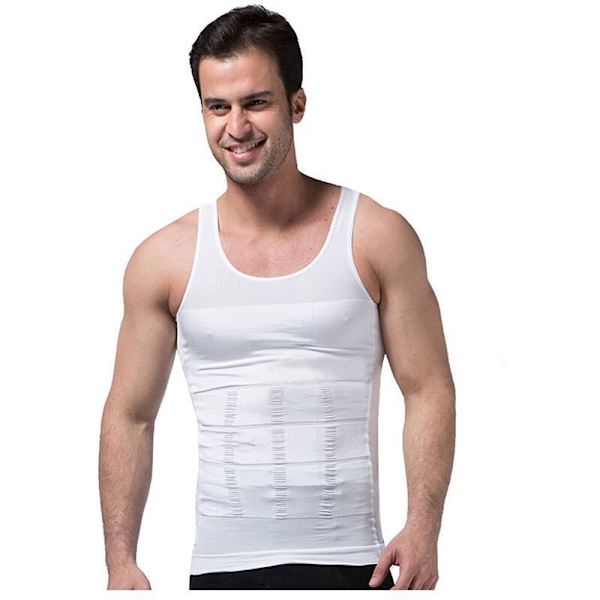 （M）Herr 1 st Slimming Flat Stomach Invisible Shirt Abdo Slimming Shirt Kompression Undershirt