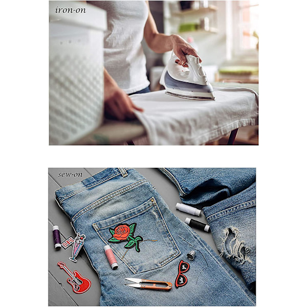 60 Broderade Märken I Olika Stilar I Ljusa Och Livfulla Färger För Klänningar, Kjolar, Hattar, Jeans, Sömnad/Stryk Märkesapplikationer.