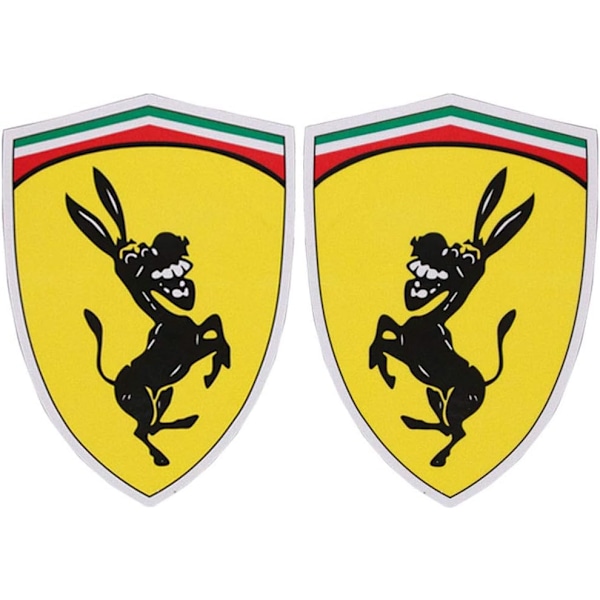 1 par Roliga Åsna Orm Hund Mönster 4.5*5cm Reflekterande Bildekal Klistermärke Kompatibel för Ferrari