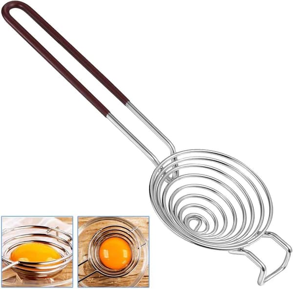 Æggeblomme Separator Rustfrit Stål Ægge Separator Køkken Gadget Æggeblomme Hvid Separator