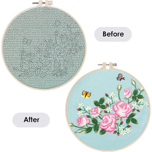 Broderisett med korssting, komplette korsstingsett for nybegynnere og entusiaster, hndlaget for voksne.