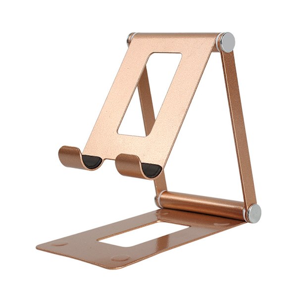 Gold color-New Creative Multi-angle foldable Desktop phone rack metal hardware tablet lazy cell phone stand