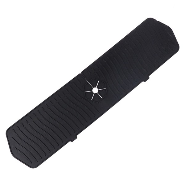 Silikonkranmatta, Vattenuppsamlare för Kran, Kökskran Black 35*14.8CM