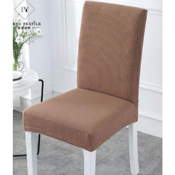 Khaki Färg-6 Stretch och Ekologiska Stolsöverdrag