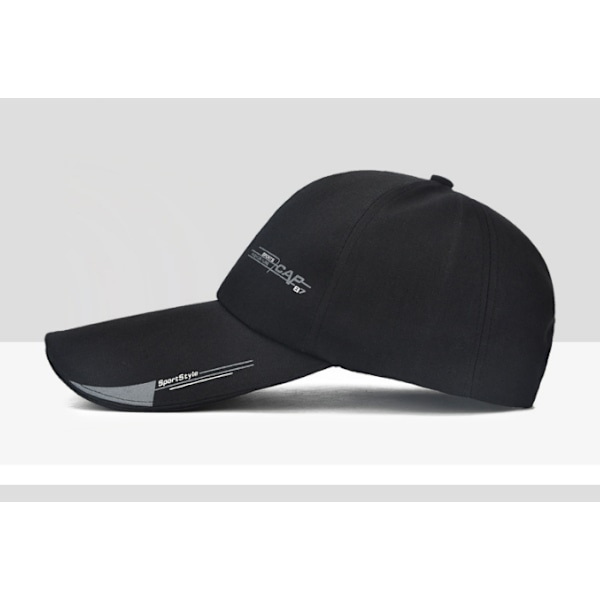 Svart och vit sidjusterbar basebollkeps golfhatt motorcykel trucker keps strapback keps för män kvinnor fiskehatt